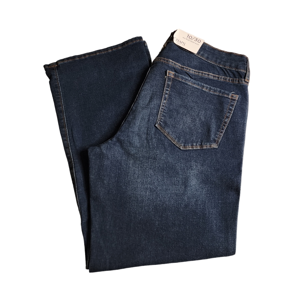 Chaps Mid Rose Crop Kick Jeans Womens 10/30‎ NWT